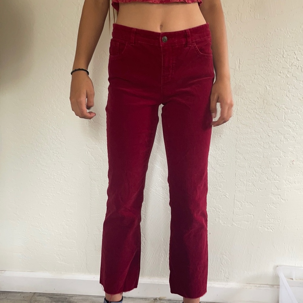 Red corduroy Chaps pants